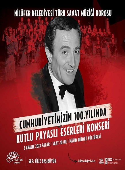 Cumhuriyetimizin 100.yılında Devlet Sanatçısı Kutlu Payaslı eserleri konseri
