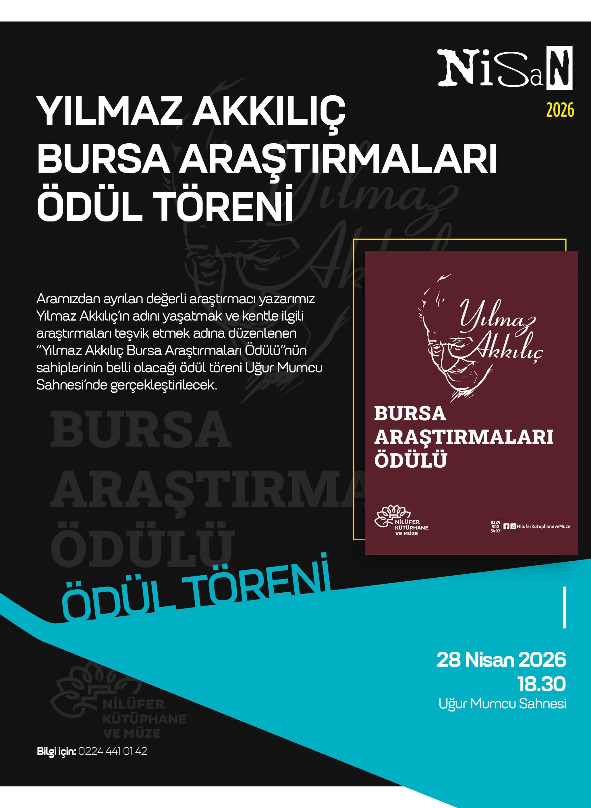 Yılmaz Akkılıç Bursa Araştırmaları Ödül Töreni