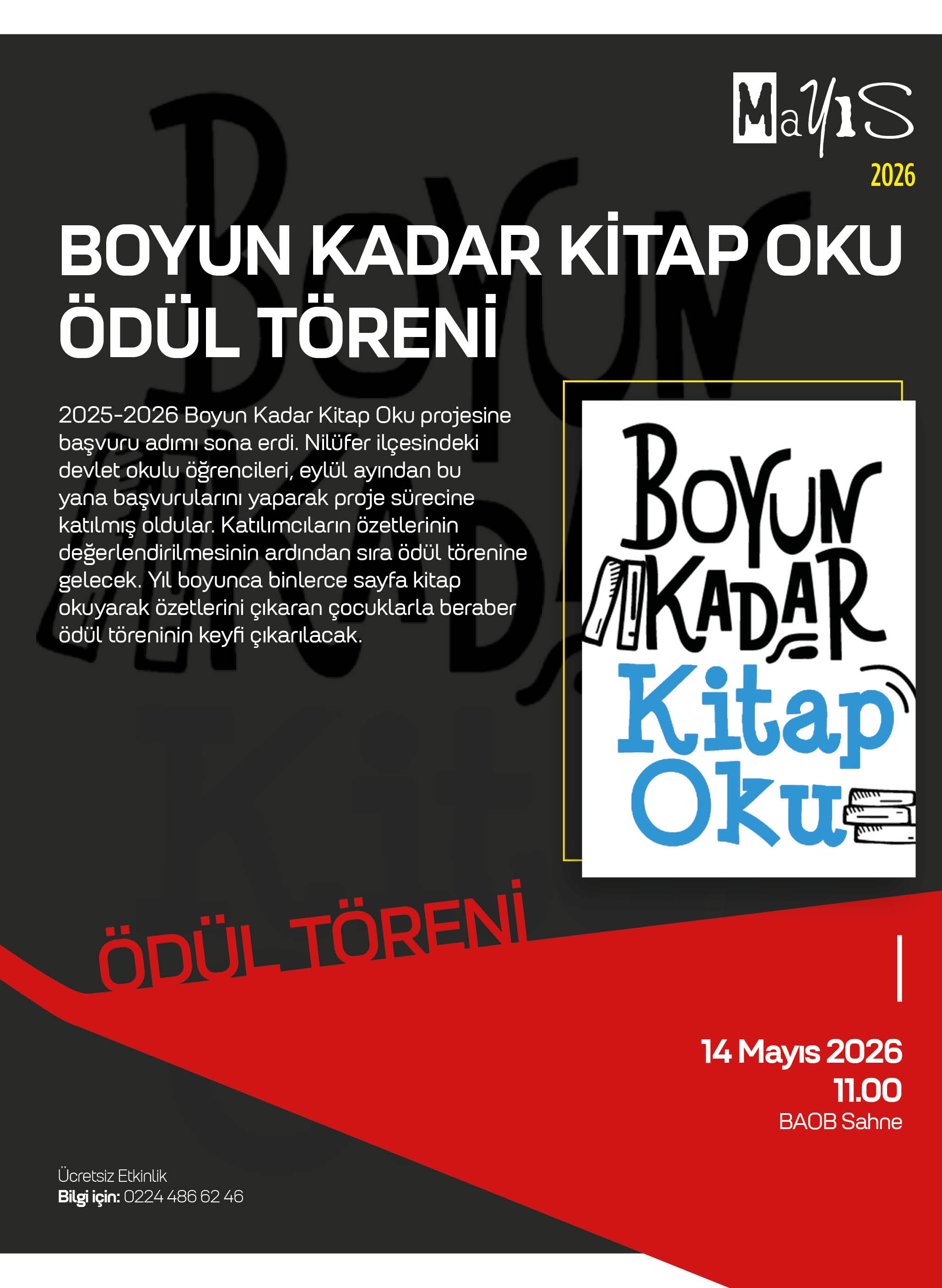 BOYUN KADAR KİTAP OKU ÖDÜL TÖRENİ