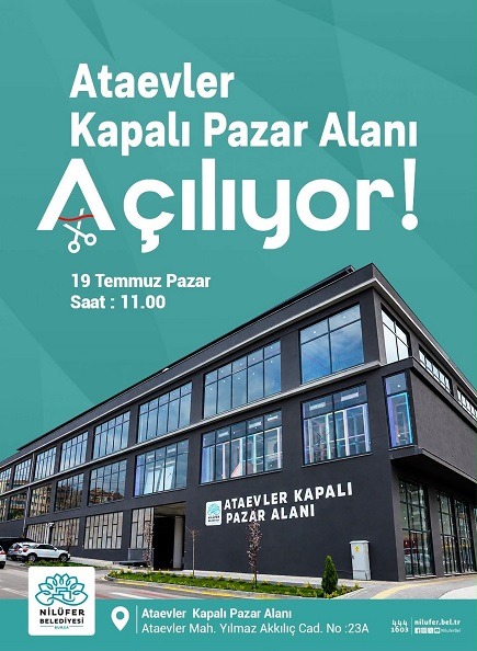 Ataevler Kapalı Pazar Alanı Açılışı